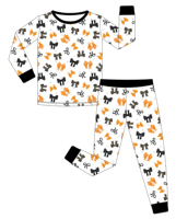 Pyjama pour fille en bambou personnalisé, séchage rapide, respirant, vêtements de nuit pour enfant, faible MOQ, lot mystère, prêt à expédier