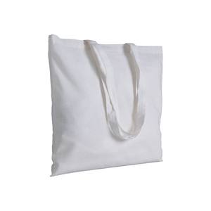 Bolsa de Compras de Algodón Personalizable, Tamaño Grande, Asas Largas, Blanca, para Uso Diario - Product Image 1