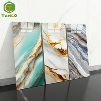 Papier Peint Adhésif 3D Effet Marbre Doré Motif Carrelage Mural Pour Salle de Bain Prix Usine