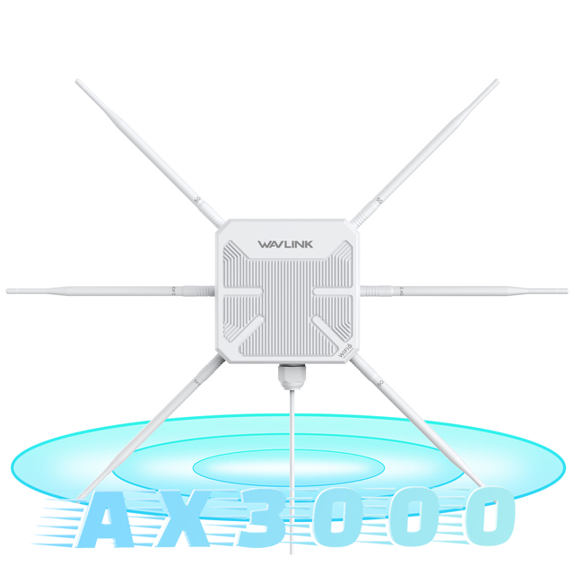 High Power WiFi 6 AX3000 Outdoor AP with PoE Dual Band 5GHz 2.4GHz AP Wi-Fi Router Mesh Router Extender Durable Weatherproof