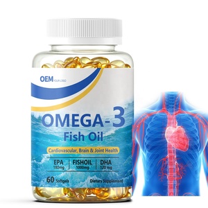 Cápsulas de Aceite de Pescado Omega 3 de Alta Potencia, Marca Privada OEM, 1000mg EPA DHA, Suplemento Dietético para la Salud del Corazón, Cerebro y Articulaciones - Product Image 1