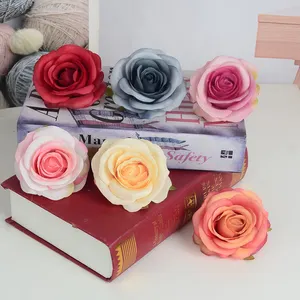 कृत्रिम फूलों की शादी में गुलाब की कलाई के फूलों की गुलाब की कलाई रेशम का फूल फूल गुलाब का सिर