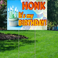 Enseigne de cour d'anniversaire pour enfants personnalisée Enjeux Corigated Happy Birthday Letters Number H-Frame Plastic Sheets Custom Yard Sign