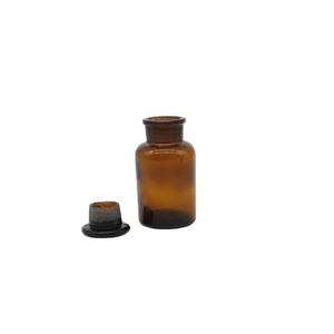 Botella de Reactivo de Vidrio Ámbar con Tapón de Boca Ancha de Varias Especificaciones para Almacenamiento de Reactivos de Laboratorio - Product Image 3