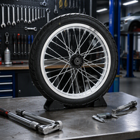 Nouvelles roues de rue à rayons chromés Supermoto 17/14 pouces pour moto électrique tout-terrain Yozma/Tuttio/EM5/HeyBike