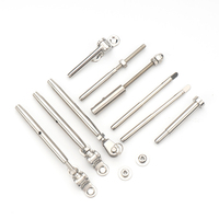BNS Factory Supply - Accessoires de câble métallique en acier inoxydable, modernes, pour extérieur, avec borne à vis sans sertissage et goujon à filetage gauche et droit