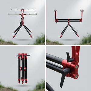 Pince à pêche en aluminium léger pliable et réglable à 270 degrés avec 4 pattes pour la pêche à la carpe en rivière - Product Image 5