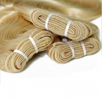 Ekstensi Rambut Asli India Double Drawn Liquidation Stock, Bebas Kusut, 10"-26" Pirang, Grosir, Untuk Salon