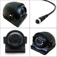 Suministro de fábrica para camión 9 "Quad Monitor Splits Creen 12-24V HD 4x IR CCD Color Kit de cámara de visión trasera