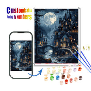 Venta caliente pintura por números arte espeluznante casa <span class=keywords><strong>bruja</strong></span> pintura por números Kits decoración de tienda de ropa - Product Image 1