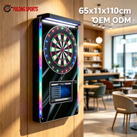 Máquina de Dardos Compacta de Metal, Mini Tablero de Dardos Digital con Luz LED, Puntuación Automática, Juego de Dardos para Interiores, Entretenimiento para el Hogar y Bares