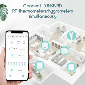 INKBIRD WiFi Higrômetro Termômetro Sensor 3 Pacote Interior Sem Fio Inteligente Temperatura Umidade Monitor com Alerta App Remoto