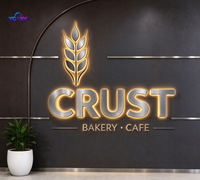 Enseigne personnalisée en acier inoxydable avec logo rétroéclairé LED 3D, transformateur inclus, pour bureaux, mariages, maisons, centres commerciaux, salons de beauté, hôtels, spas, commerces et bâtiments
