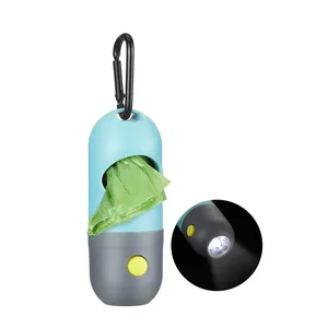 Dog Poop Waste Bag Holder Dispenser mit LED-Taschenlampe und Dog Poop Waste Bags Auslaufs ichere Dog Waste Bags