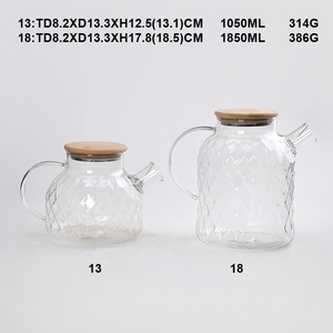 Tetera de Vidrio Transparente Resistente al Calor de 1.5L con Tapa de Bambú, Forma Redonda Clásica para Té de Flores, Té Verde, Té Negro - Product Image 3