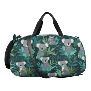 Bolsa de Viaje Deportiva Australiana de Gran Capacidad con Diseño de Koalas, Linda Bolsa de Viaje para Niños, Bolsa de Lona Resistente y Portátil para Niños, Bolsa de Viaje Deportiva para Niños - Product Image 4