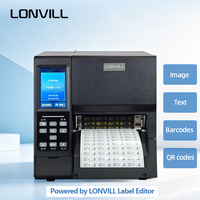 Imprimante RFID industrielle LONVILL personnalisée 600 dpi avec éditeur d'étiquettes pour images, textes, codes-barres et codes QR