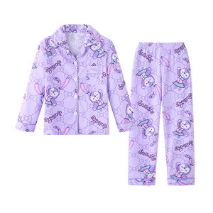 Vente en gros Vêtements de nuit dessin animé mignon Ensemble <span class=keywords><strong>pyjama</strong></span> à manches longues Filles Dames Enfants Doux <span class=keywords><strong>Chaud</strong></span> Vêtements pour la maison Pyjamas - Product Image 2