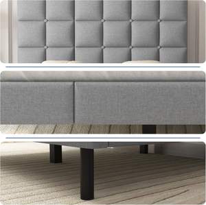 Lit de rangement réglable de conception nouvelle, vente en gros d'usine, style italien/minimaliste, luxueux, cadre à lattes, tête de lit, écologique, durable - Product Image 3