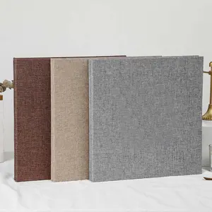 Factory Linen Fabric Cover DIY Photo Album Book Baby Milestone Memory Journal Notebook