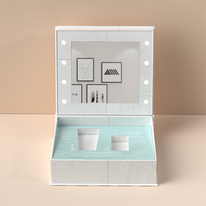 Chuyên nghiệp cứng nhắc các tông dẫn ánh sáng món quà vẻ đẹp PR hộp với gương chất lượng tuyệt vời xách tay mỹ phẩm bao bì Set - Product Image 5
