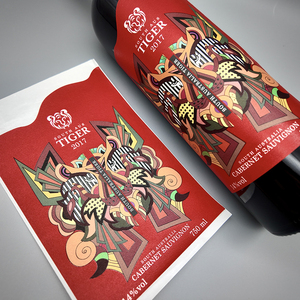 Tùy Chỉnh Sang Trọng Thương Hiệu Kim Loại Rượu Vang Nhãn Kích Thước Lớn Nổi Vàng Nhôm Lá Dán Cho Rượu Vang Đỏ & Whiskey Bao Bì - Product Image 3