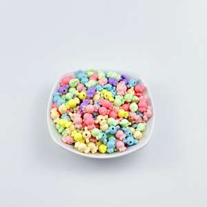 เครื่องประดับแฟชั่นลูกปัดสร้อยคอลูกปัดอะคริลิคพลาสติกแบบรูตรงขนาด8.7*16.3มม. ลูกปัดทรงหกเหลี่ยมฟรีลูกปัด - Product Image 2