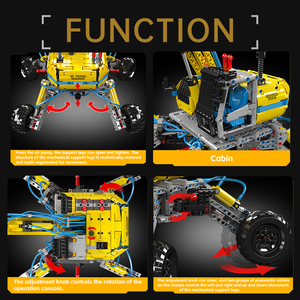 Cho khuôn Vua 17060 kỹ thuật loạt tất cả các địa hình máy xúc khối xây dựng 1392 + gạch Xe ủi đất lắp ráp mô hình đồ chơi cho trẻ em - Product Image 5
