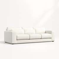 Canapé droit 3 places moderne et minimaliste, rembourrage en mousse haute densité, tissu doux, assise profonde, idéal pour villa et appartement, salon
