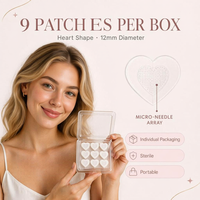 Patchs anti-acné en forme de cœur à l'acide salicylique, micro-aiguilles, hydrocolloïdes transparents, traitement des imperfections, soin de la peau