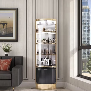 Aparador Moderno de Vidrio para Comedor, Mueble de Almacenamiento para <span class=keywords><strong>Vino</strong></span>, Mueble Buffet para Hogar, Bar, Sala de Estar, Hotel, Villa, Apartamento, Patio - Product Image 5