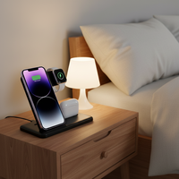 Support de chargeur sans fil magnétique portable 15W avec support et charge rapide pour iPhone 17/16/15/14, pour iWatch, pour Airpods