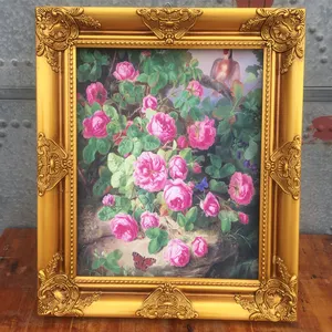 Export Quality Gold Antique Color Wooden Mirror Frame at Wholesale Price