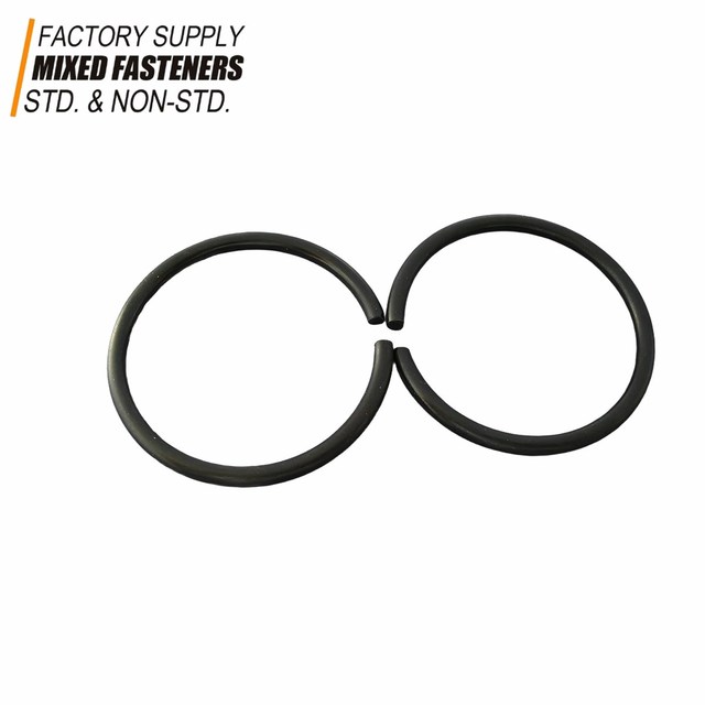 Round Black Finish ASME Standard Wire Snap Rings for Heavy Industry Piston Pins-Form a Retainers