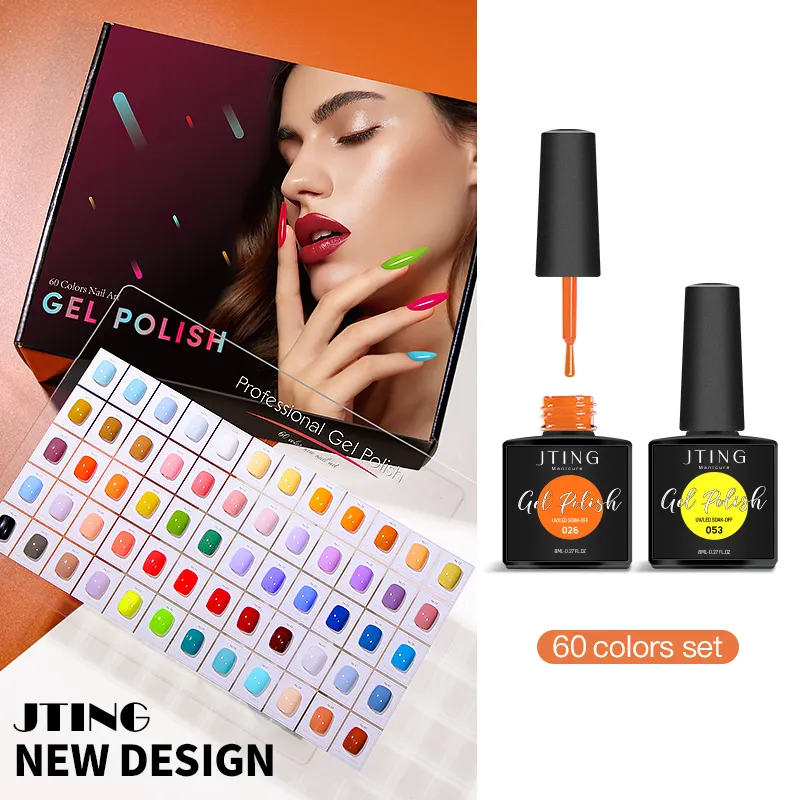 Fulljting — ensemble de vernis à ongles Gel Uv, Unique, OEM, flacon de 8ML, 60 couleurs, Discount, nouveau Design