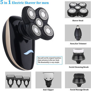 Rasoir Électrique Rechargeable 5-en-1 Sans Fil Multi-têtes avec Écran LED pour Hommes Chauves – Usage Domestique - Product Image 2