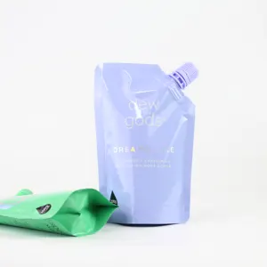 custom juice drink pouch with spout liquid plastic packaging baby food spout pouch