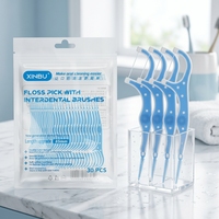 XINBU Flossers : Outil dentaire avec fonction de nettoyage, cure-dents et brosses interdentaires pour adultes