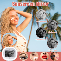Miroir UV portable intelligent pour tester le maquillage et les résidus de crème solaire sur la peau avec LED
