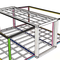 Maison conteneur préfabriquée modulaire moderne, extensible, mini-maison carrée, cabane mobile pour usage résidentiel ou bureautique