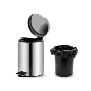 5L aço inoxidável espiral Pedal <span class=keywords><strong>Bin</strong></span> <span class=keywords><strong>Trash</strong></span> Can com Inner Bucket Oval Forma Passo Pedal Lixo <span class=keywords><strong>Bin</strong></span> - Product Image 2