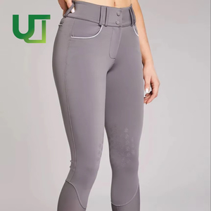 Pantalones de equitación de silicona de alta calidad con botones para mujer, ideales para carreras de caballos y equitación. - Product Image 1