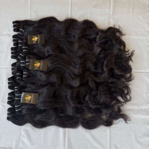 Lots de Cheveux Vierges Indiens Tissés Ondulés Profonds, Extensions de Cheveux Humains Brésiliens Bruts Bouclés, Fournisseurs d'Extensions de Cheveux Humains du Temple Indien - Product Image 2