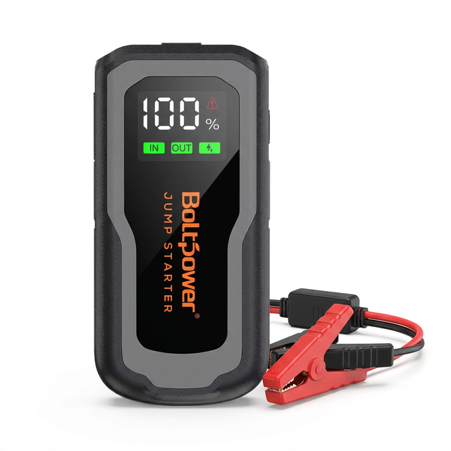 16000mAh 2000A Peak 12V Car Jump Starter, up to 7.0L Gas & 6.5L Diesel, with LED Light Lithium Battery Pack