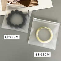 Sac d'emballage pour bijoux en PVC transparent rose personnalisé, petit format, sac en plastique, sac auto-scellant en PVC, pochette à fermeture éclair avec logo