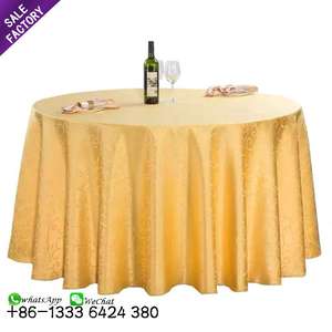 Mantel de Encaje Bordado Francés Redondo Blanco al por Mayor, Tela de Lino para Mesa, para Bodas - Product Image 4