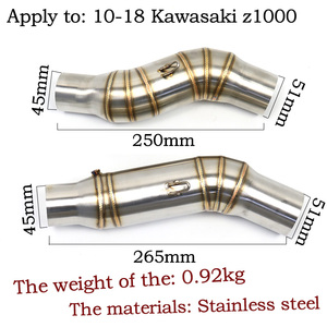 Pour <span class=keywords><strong>KAWASAKI</strong></span> Z1000 Z1000SX 2010-2020 2019 <span class=keywords><strong>Moto</strong></span> <span class=keywords><strong>ninja</strong></span> <span class=keywords><strong>1000</strong></span> sans lacet Silencieux Connexion Milieu Tuyau 51mm Escape <span class=keywords><strong>Moto</strong></span> - Product Image 4