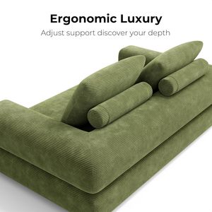 Divano Letto Pieghevole 3-in-1 Moderno Minimalista per Appartamenti Piccoli, <span class=keywords><strong>Materasso</strong></span> a Terra ad Alta Densità - Product Image 2