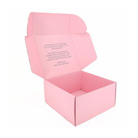 Caja de Cartón Corrugado de Color Personalizado, Papel Rosa con Logotipo para Ropa, Sombreros, Calcetines, Cajas de Envío, Embalaje para Correo