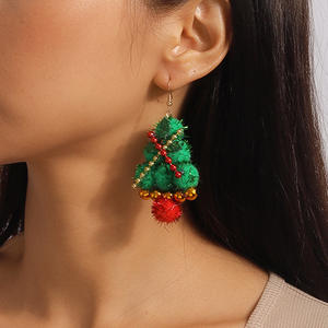 Boucles d'oreilles de noël arbre de noël pendentif boucles d'oreilles femmes festival jour nouvel an fête décoration cadeau de noël - Product Image 4